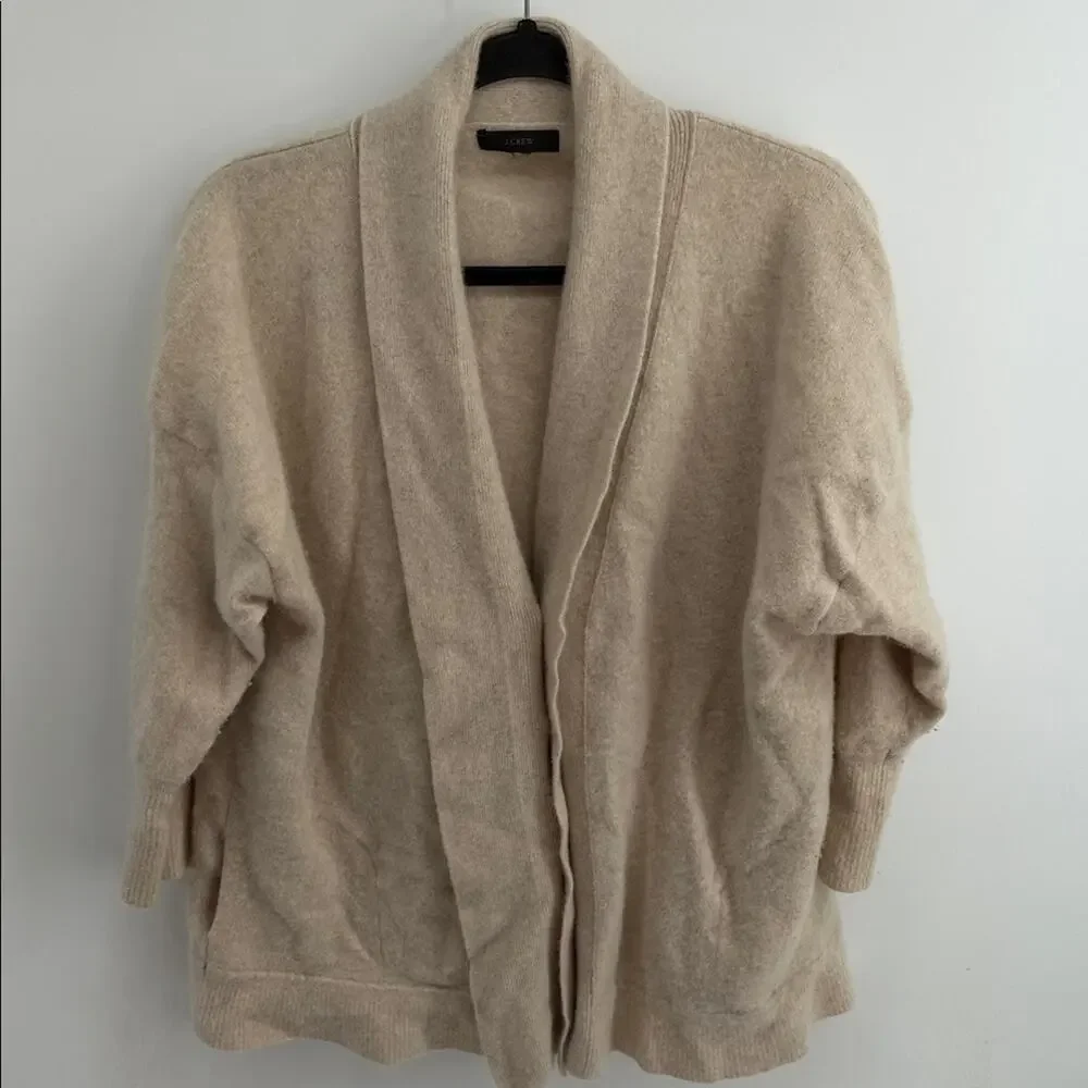 J. Crew cashmere blend shawl collar knit cardigan sweater